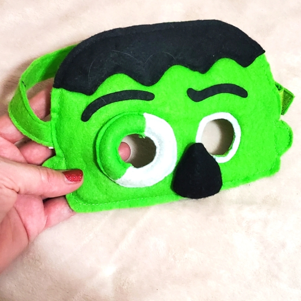 NEW Frankenstein Felt Velcro Adjustable Mask Youth Halloween